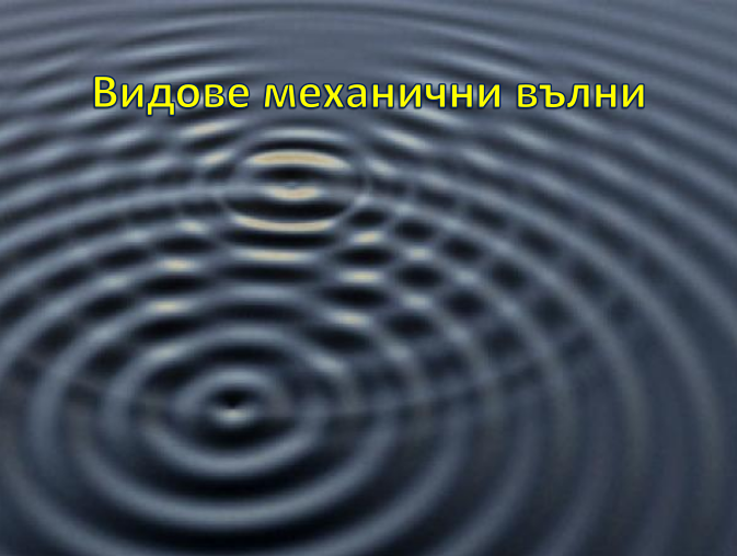 Видове 
чни вълни